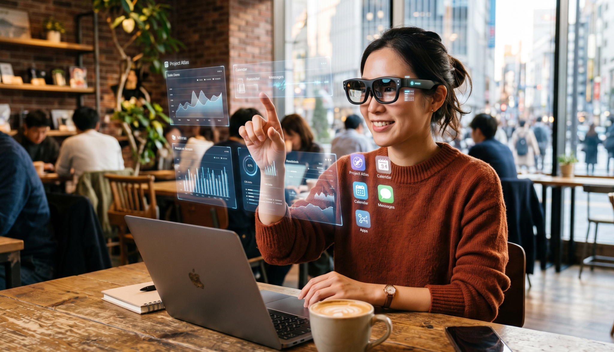 une personne qui travaille avec des lunettes AR